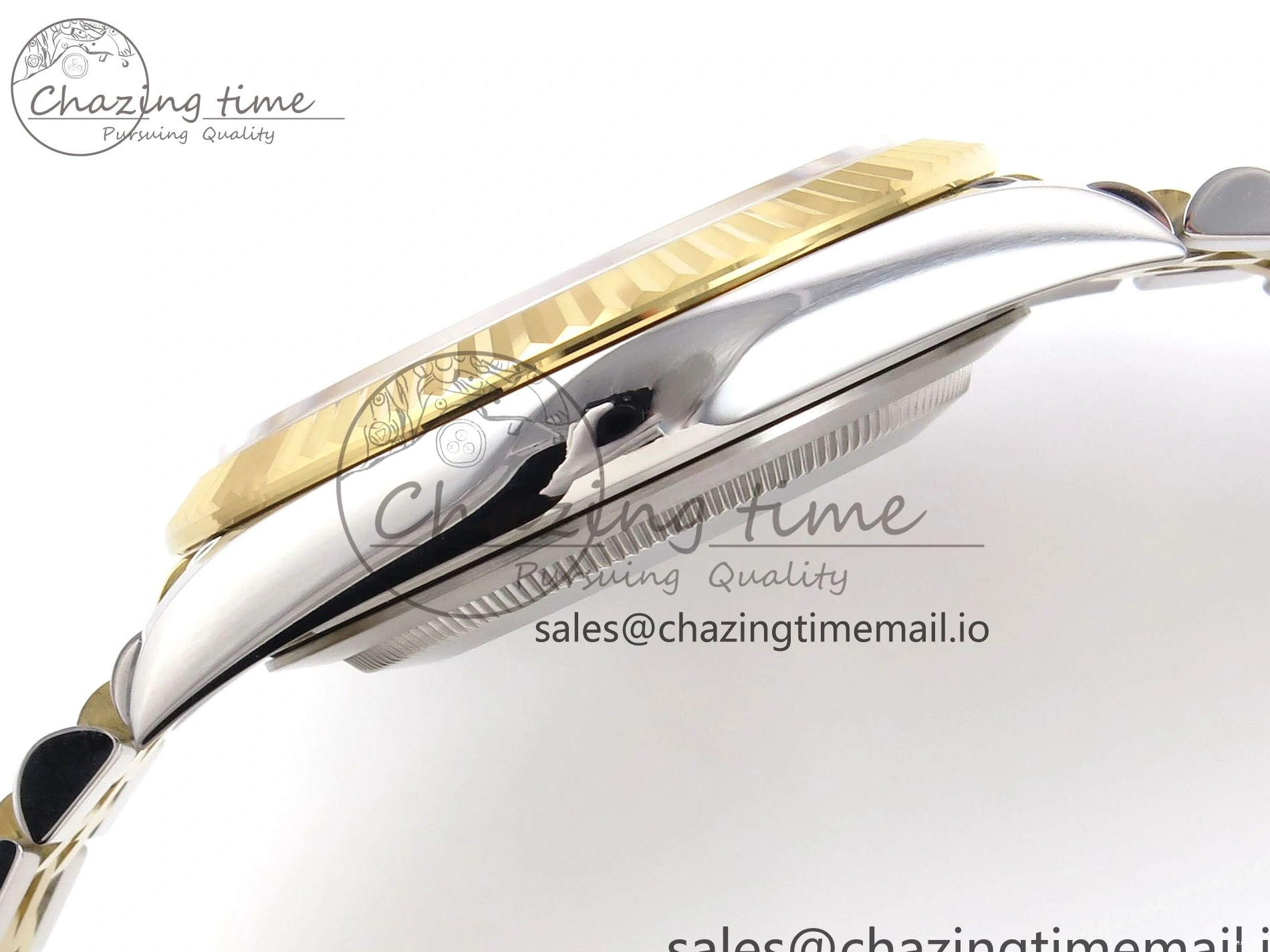 MiroTime 0127 Vibrant DateJust 41 126333 EWEF Best Edition YG Stick Dial on SS YG Jubilee Bracelet A 990